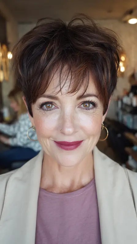 Textured Choppy Pixie with Effortless Movement