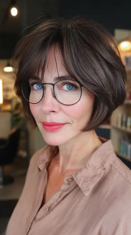Textured Modern Bob with Front Layers