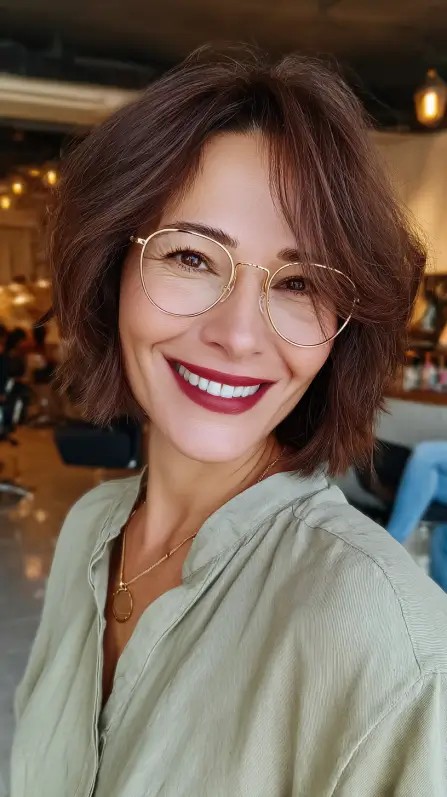 Textured Tousled Bob with Voluminous Layers