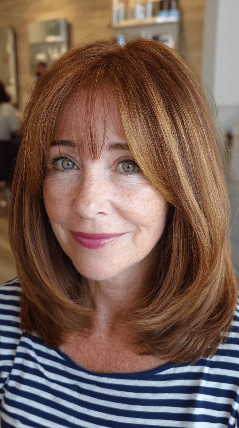 Warm Copper Smooth Blunt Cut with Subtle Layers