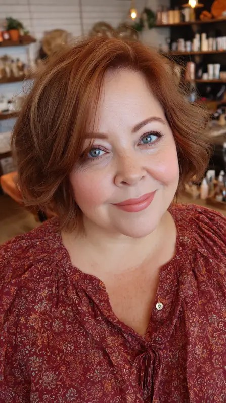 Warm Textured Bob with Soft Waves