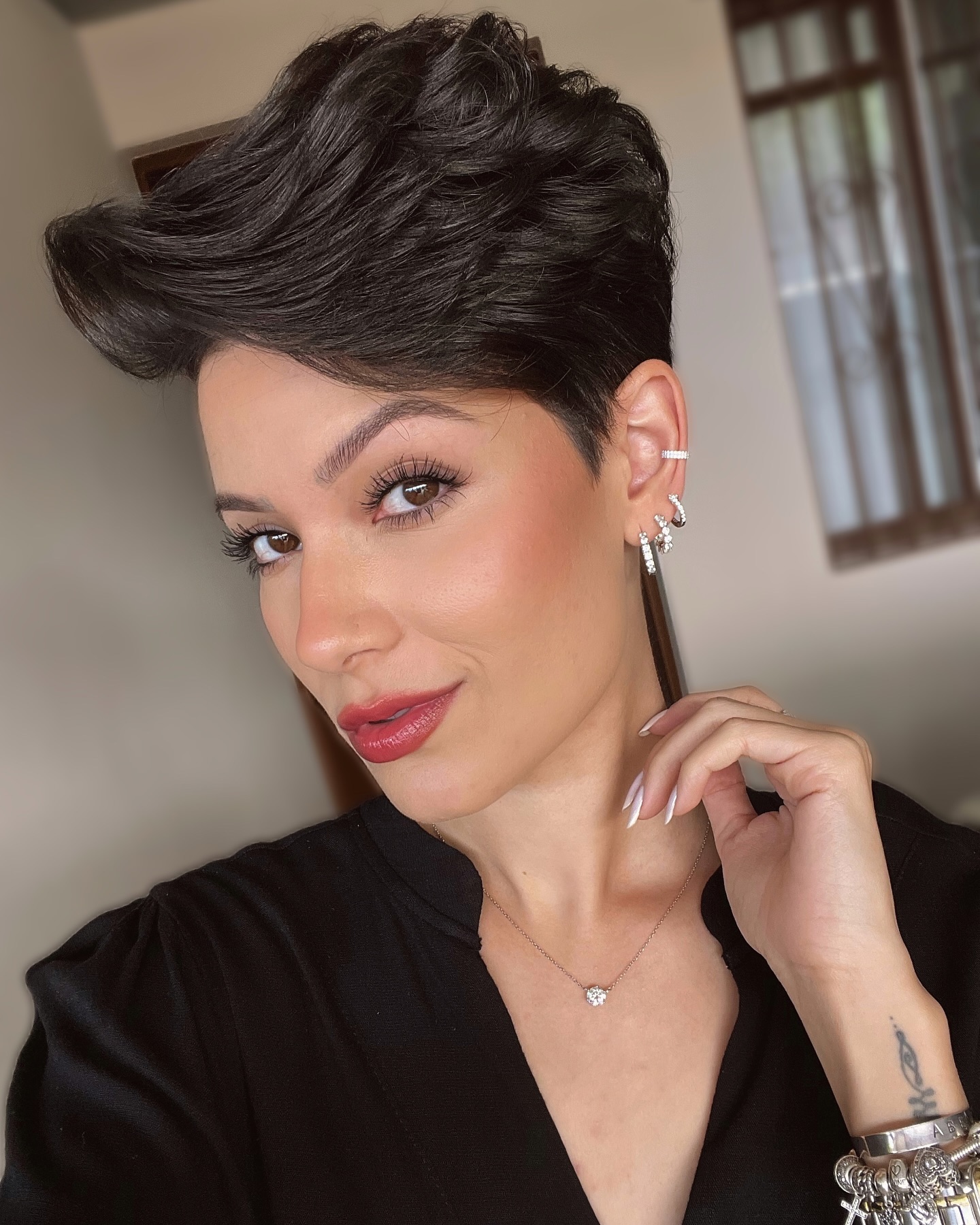 Chic Textured Pixie with Bold Volume