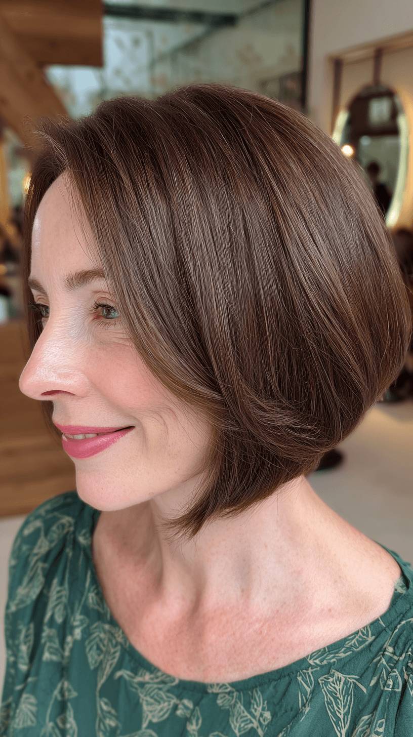 Elegant Chocolate A-Line Bob with Soft Volume