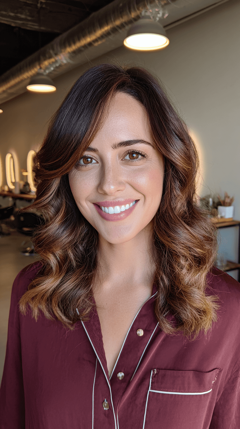 Elegant Medium Length Cut with Soft Curls