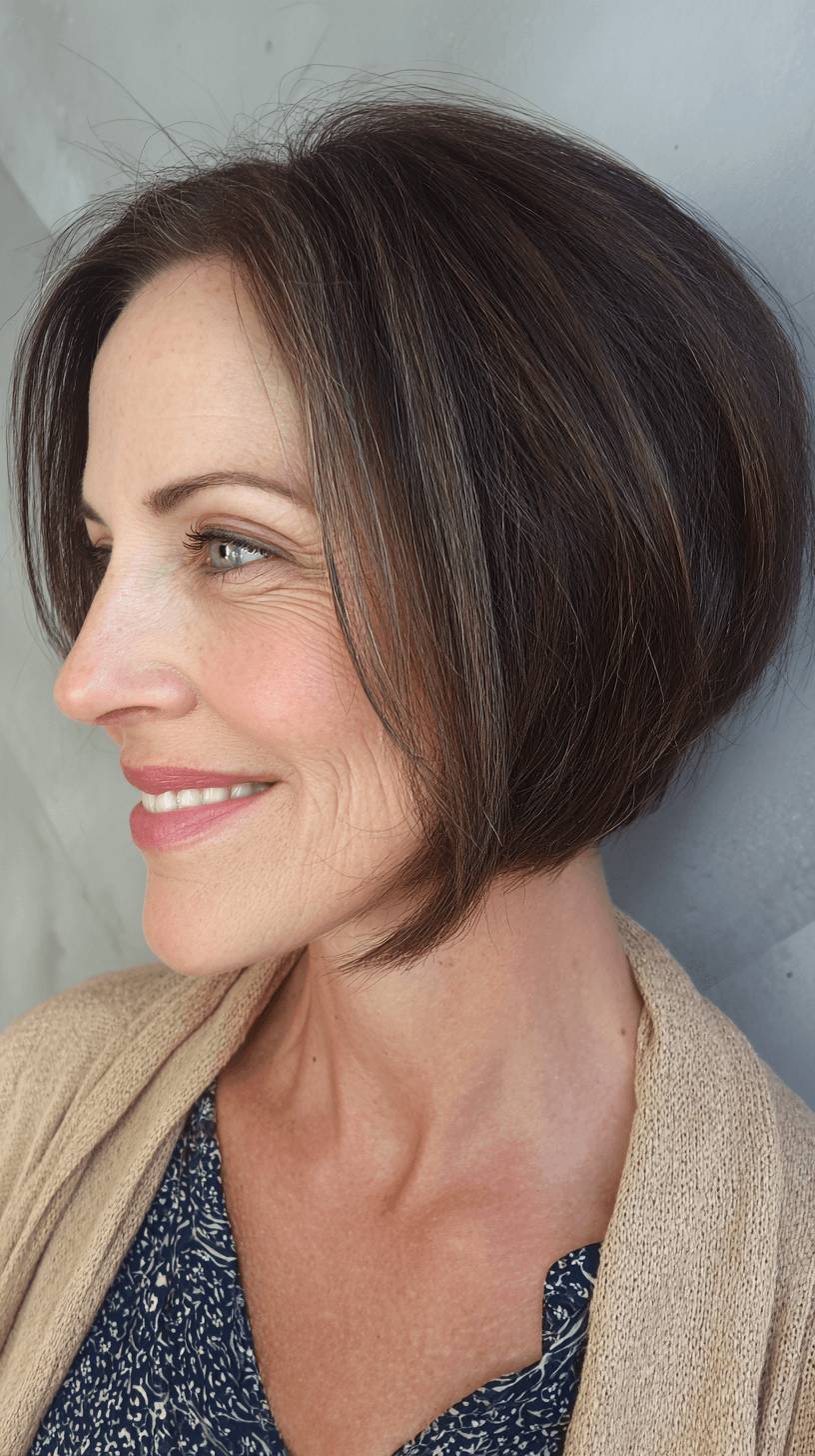 Elegant Textured A-Line Bob with Subtle Highlights