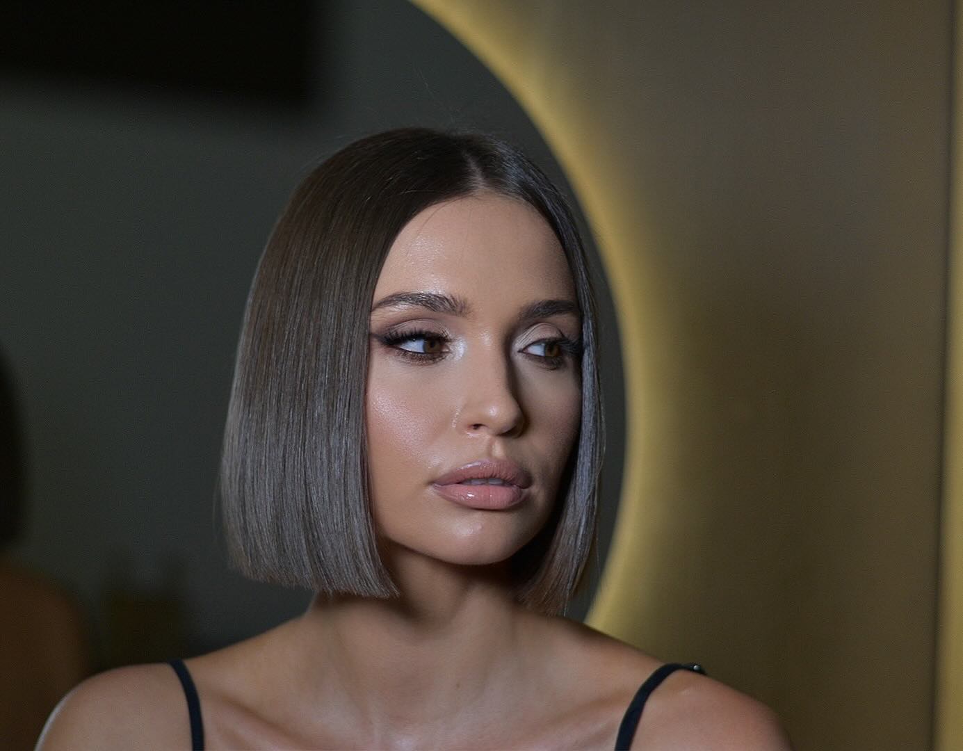 Sleek Angular Bob with Glossy Finish