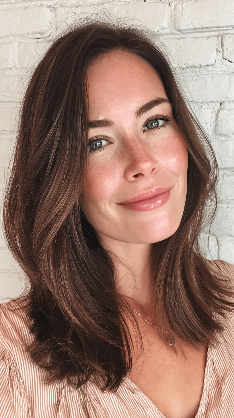 Softly Textured Medium Length Cut with Subtle Layers