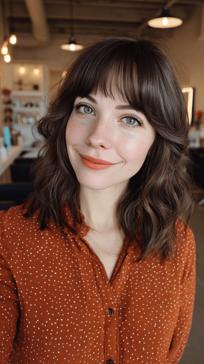 Stylish Medium Length Cut with Soft Beachy Waves