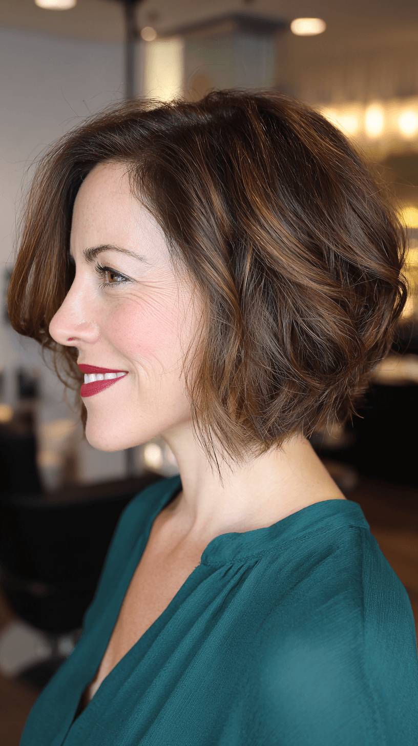 Textured A-Line Bob with Soft Waves