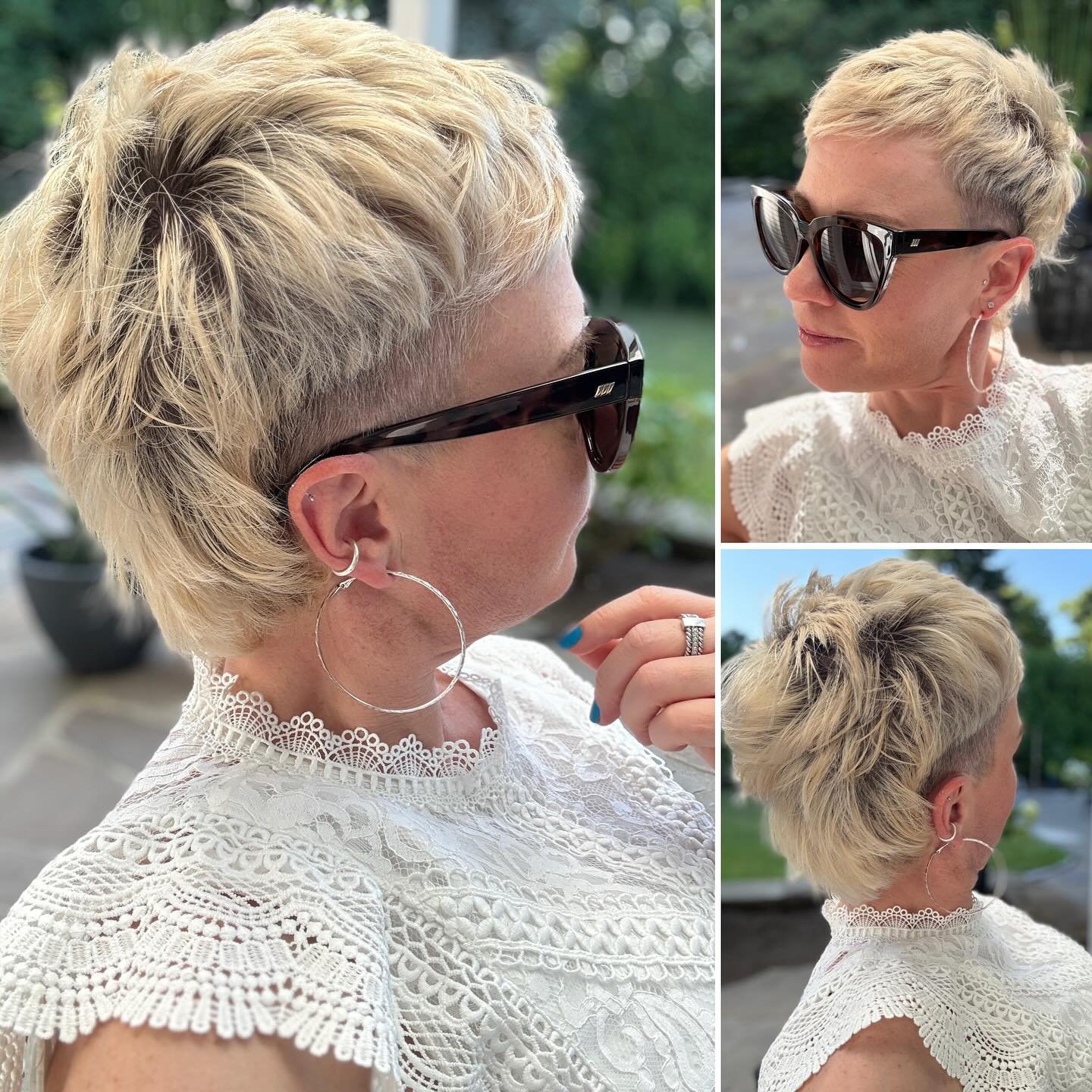 Textured Short Pixie with Undercut and Luminous Highlights