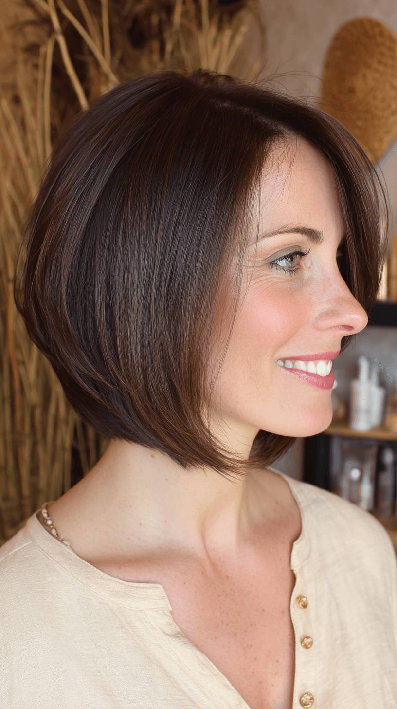 Trendy Textured A-Line Bob with Subtle Layers