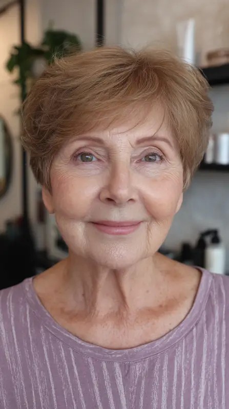 Textured Short Crop with Soft Volume