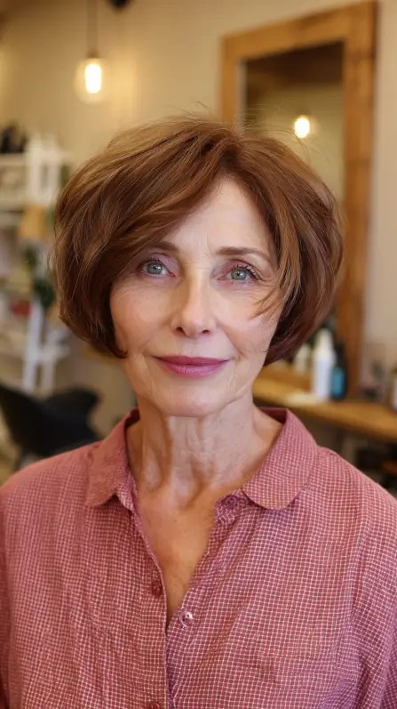 Charming A-Line Bob with Soft Volume