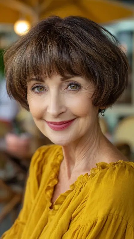 Charming Rounded Bob with Subtle Layers