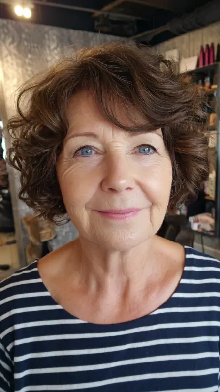 Charming Soft Curly Bob with Defined Layers