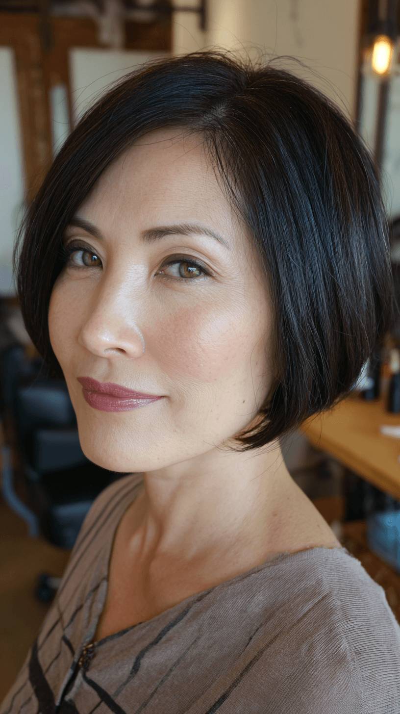Chic Angled Bob with Soft Layers