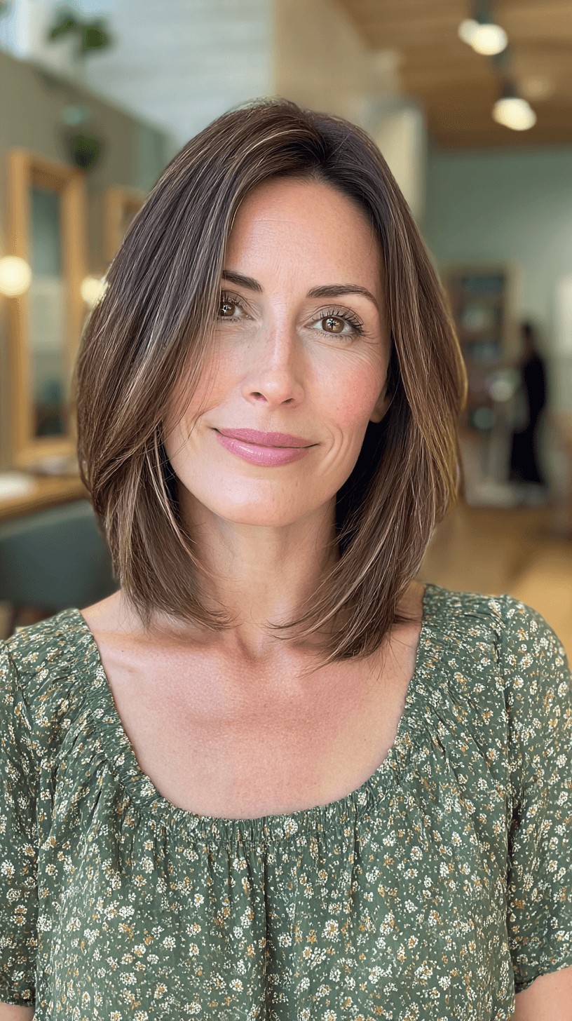 Chic Layered Bob with Natural Gloss