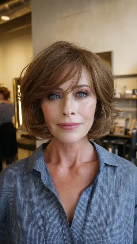 Chic Layered Feathered Bob