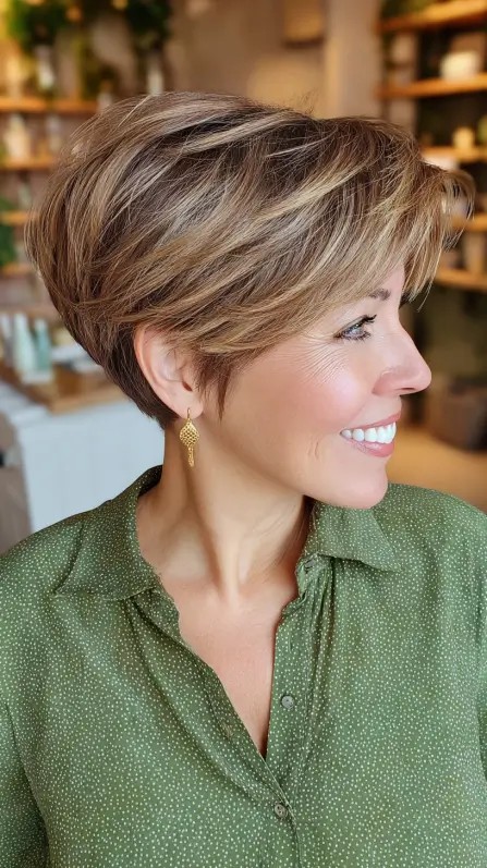 Chic Layered Stacked Pixie Cut