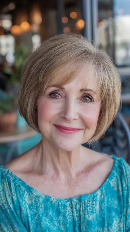 Chic Light Layered Bob with Soft Face-Framing Highlights