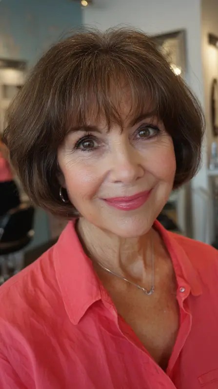 Chic Rounded Micro Bob with Soft Bangs