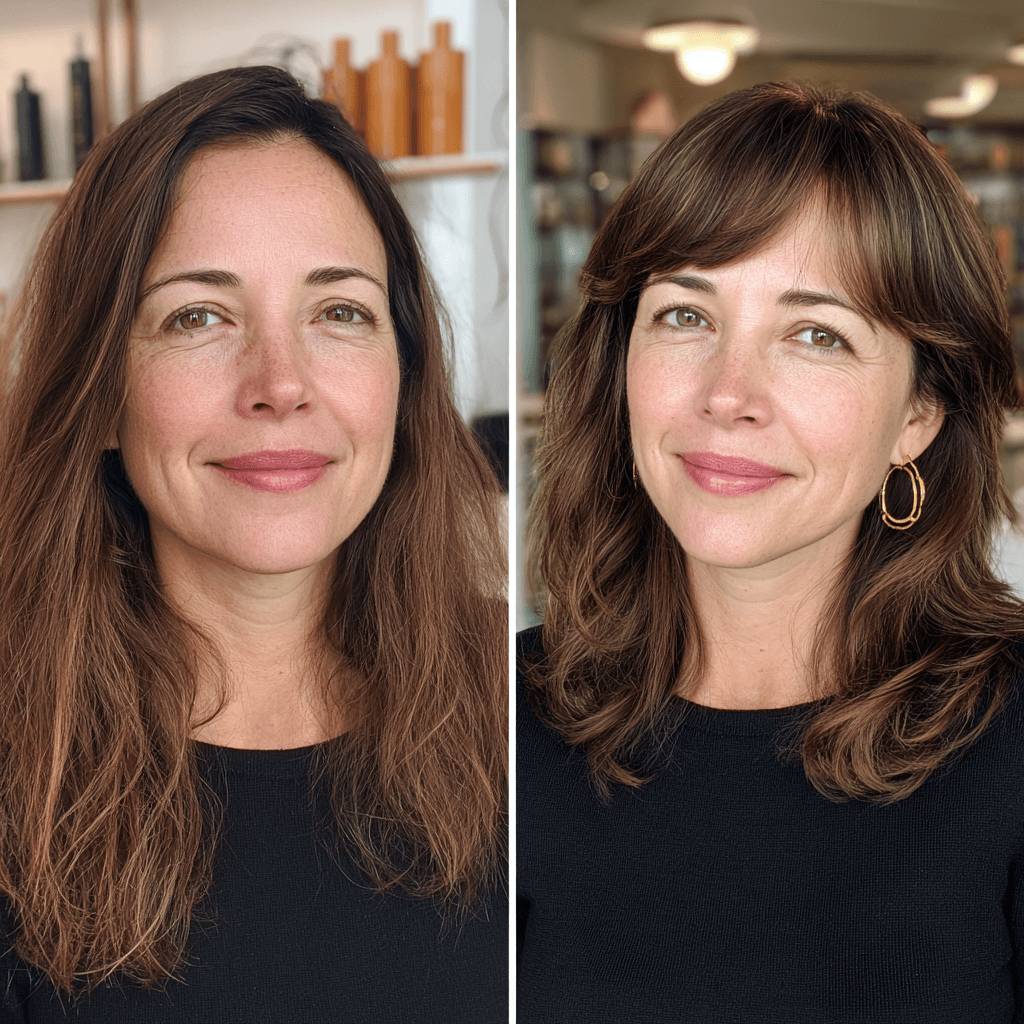 Chic Softly Layered Mid-Length Cut with Natural Waves