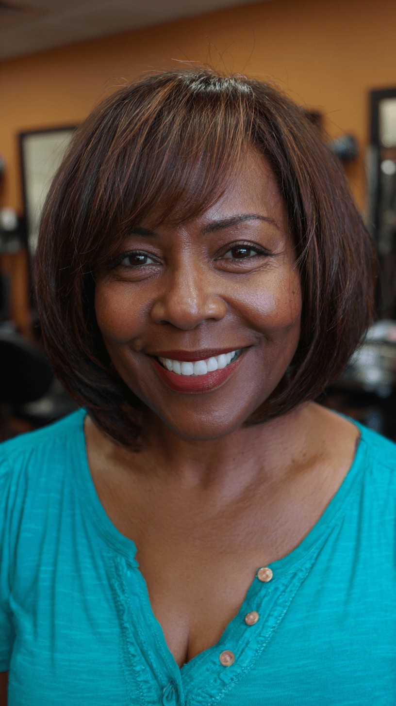 Chic Textured Bob with Soft Bangs