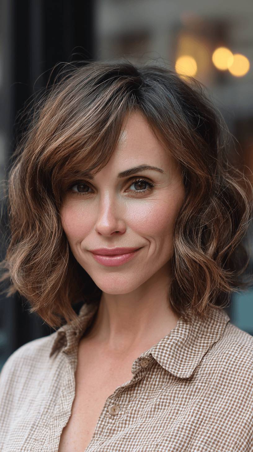 Chic Textured Bob with Soft Beachy Waves