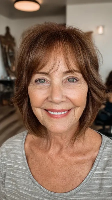 Chic Textured Lob with Subtle Face-Framing Layers