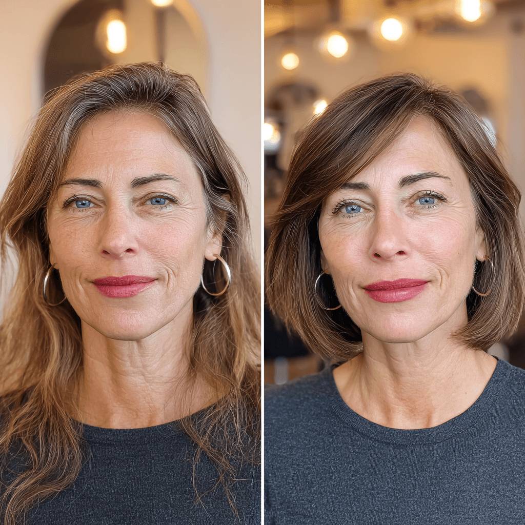 Chic Textured Long Bob with Subtle Waves