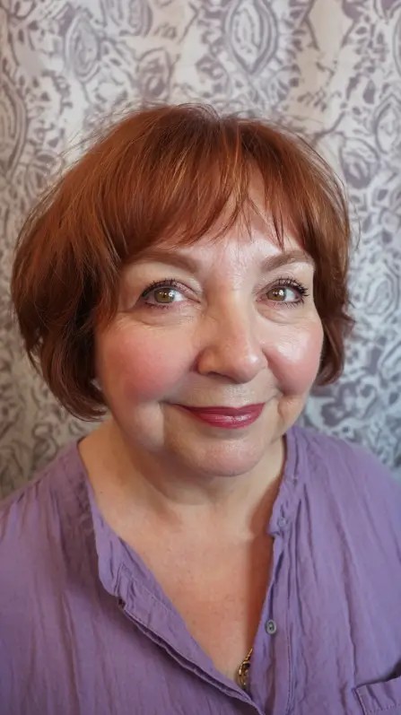 Chic Textured Micro Bob with Soft Bangs