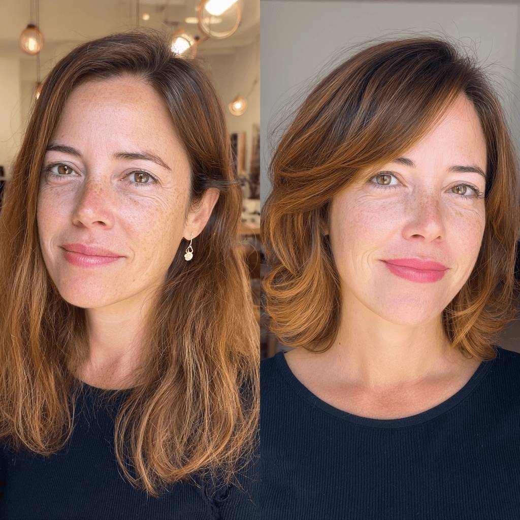 Chic Textured Mid-Length Cut with Subtle Waves