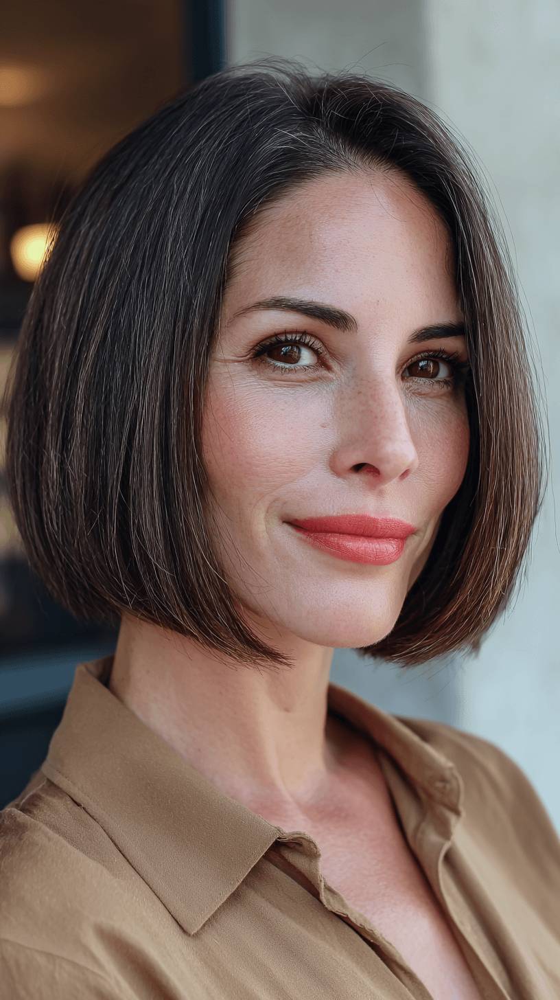 Classic Blunt Bob with Subtle Textured Ends
