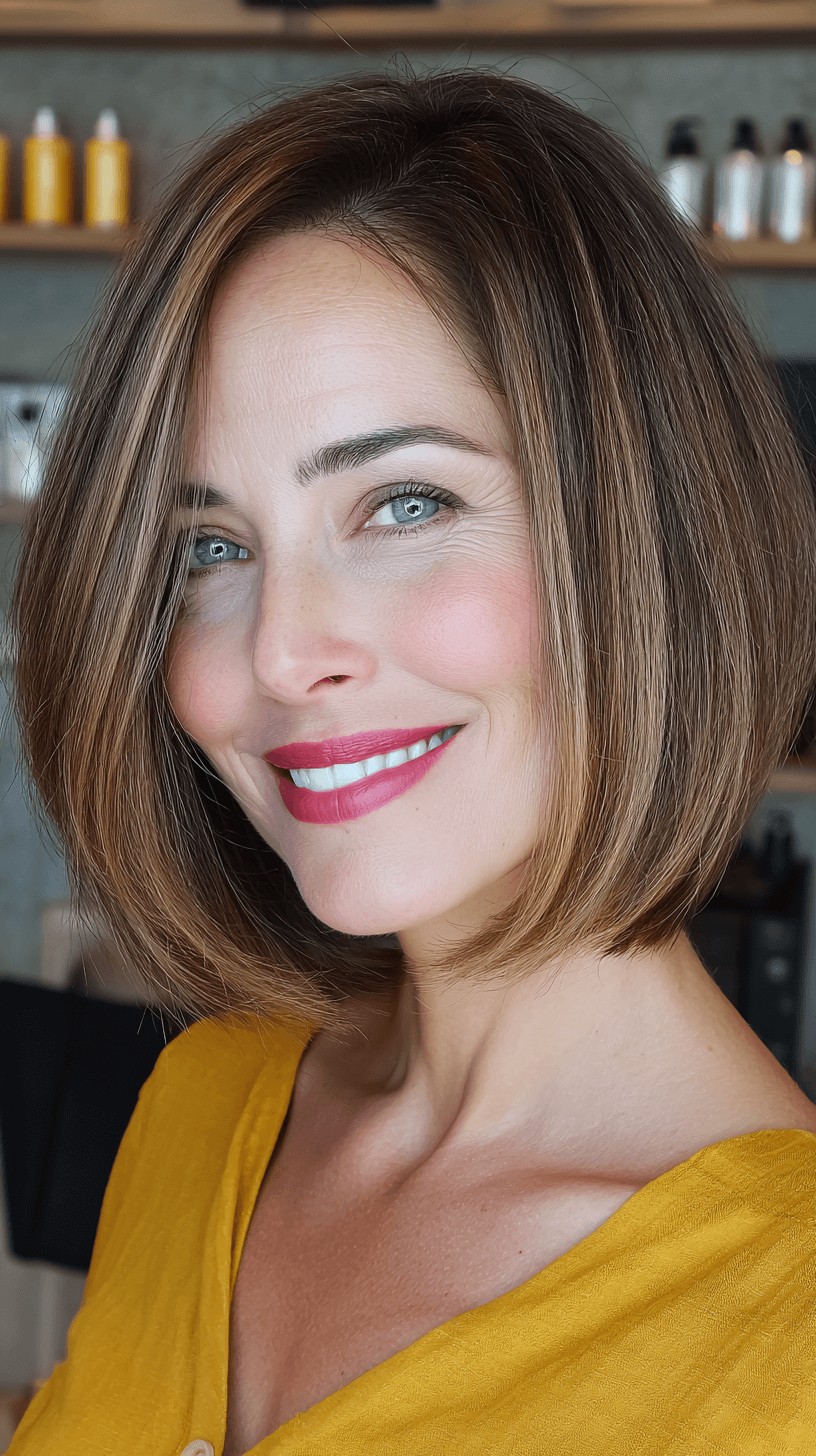 Classic Layered Bob with Subtle Natural Shine