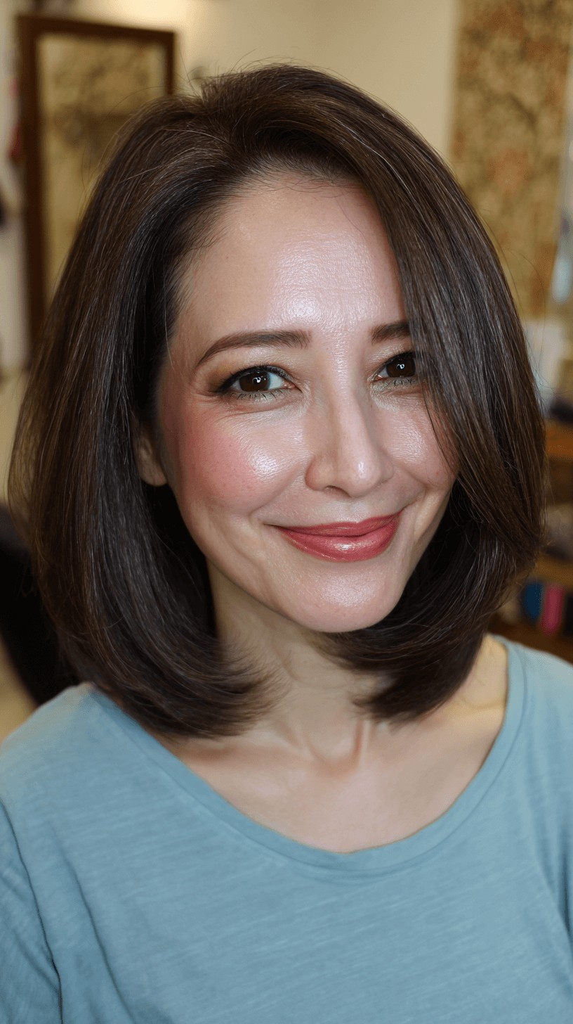 Classic Rounded Bob with Subtle Volume