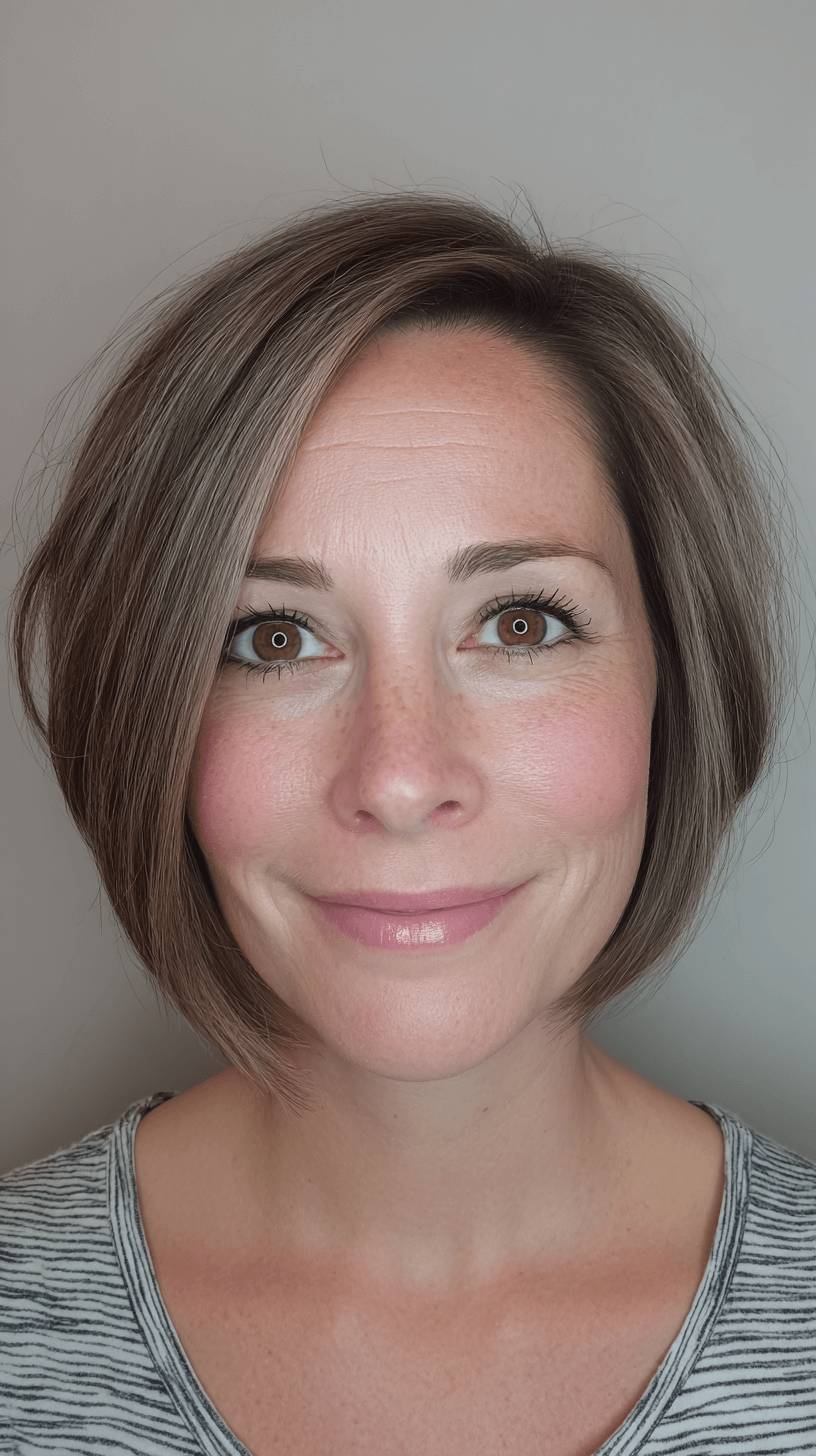 Classic Textured Bob with Subtle Face Framing