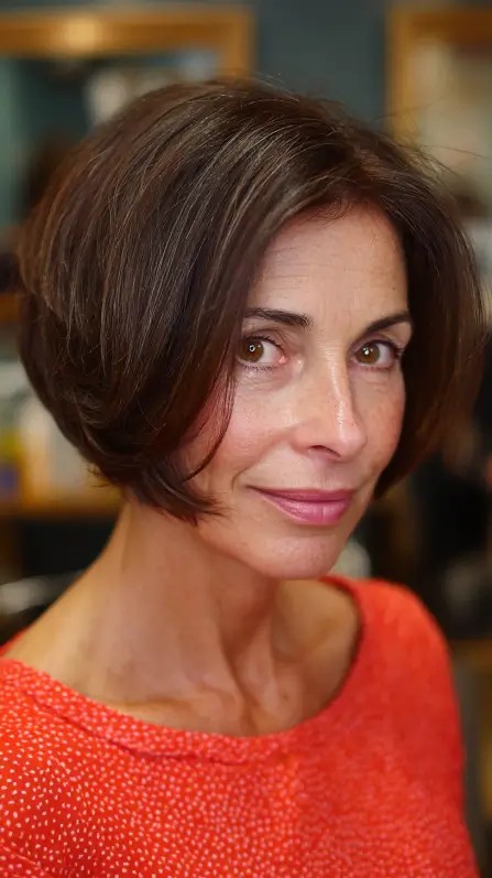 Elegant Rounded Bob with Subtle Layers