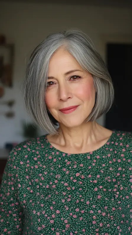 Elegant Textured Bob with Subtle Face-Framing Layers