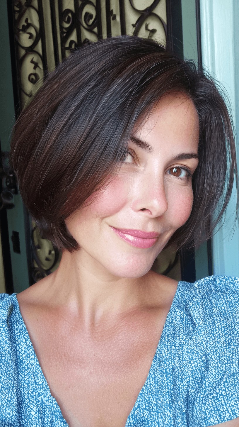 Elegant Textured Bob with Subtle Highlights