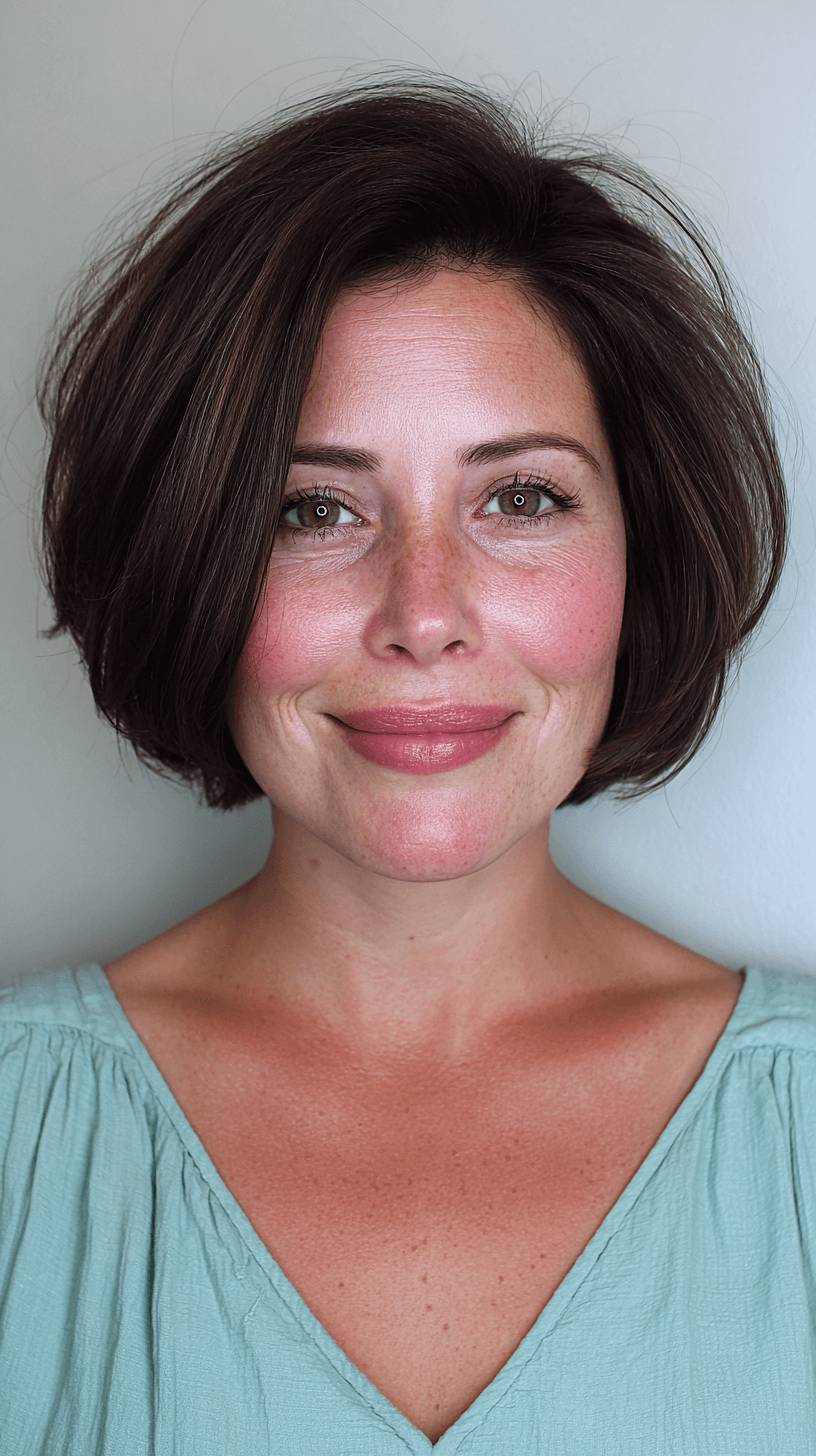 Elegant Textured Bob with Subtle Volume