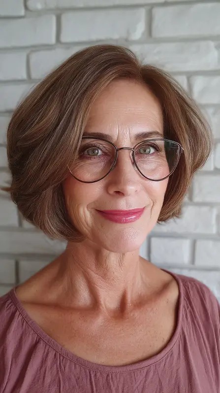 Layered Chin-Length Bob with Soft Volume