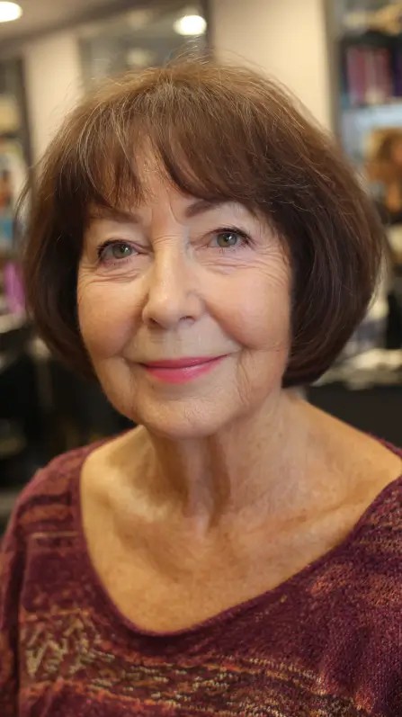 Modern Rounded Bob with Soft Bangs