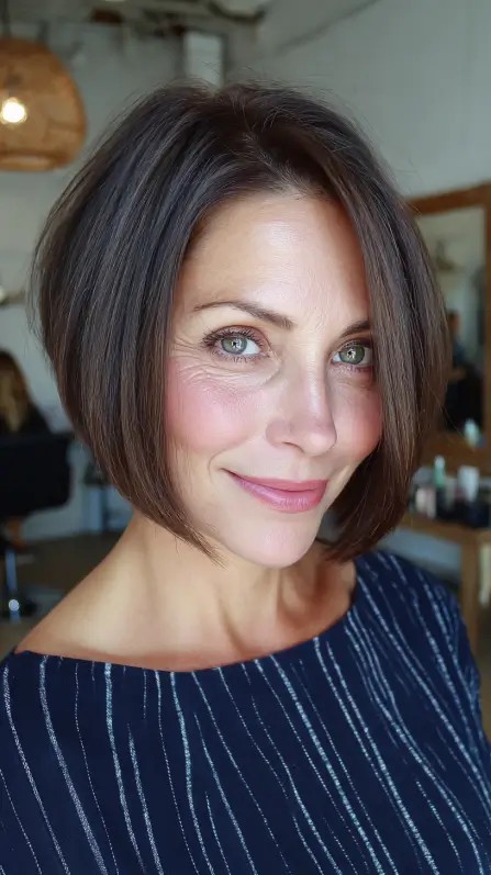 Modern Sleek Chin-Length Bob with Subtle Layers