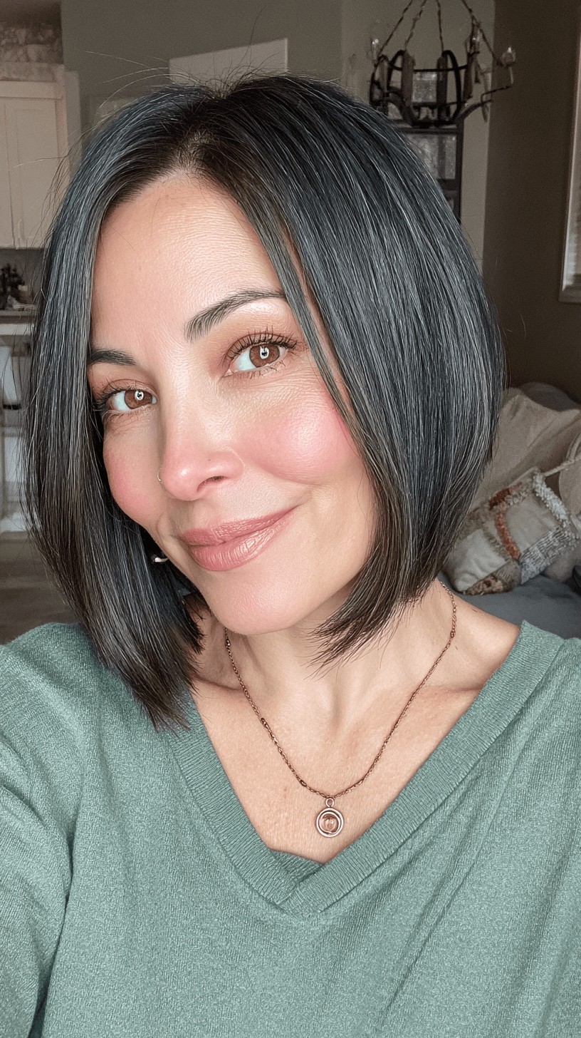 Polished Inverted Bob with Subtle Textured Ends