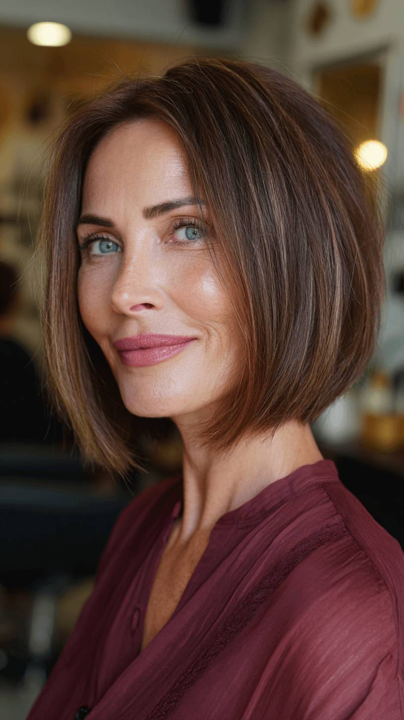 Refined Classic Bob with Subtle Highlights