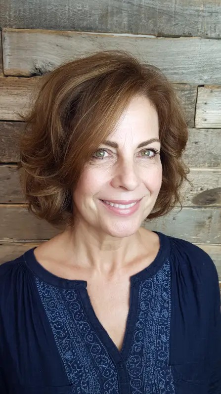 Soft Curly Shoulder-Length Bob