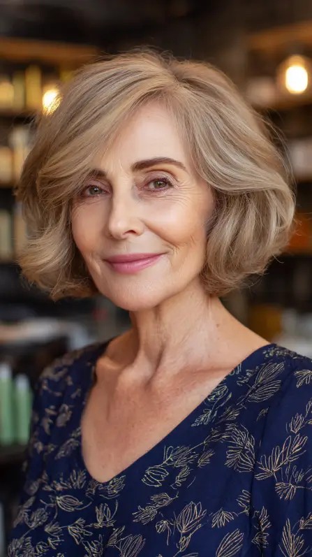 Soft Textured Bob with Gentle Waves