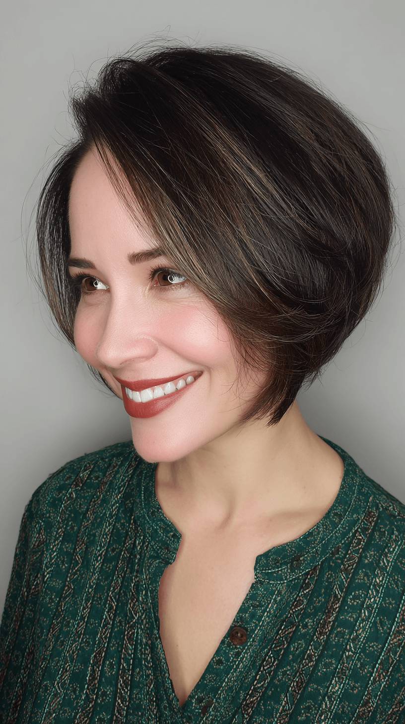 Softly Textured Bob with Subtle Highlights