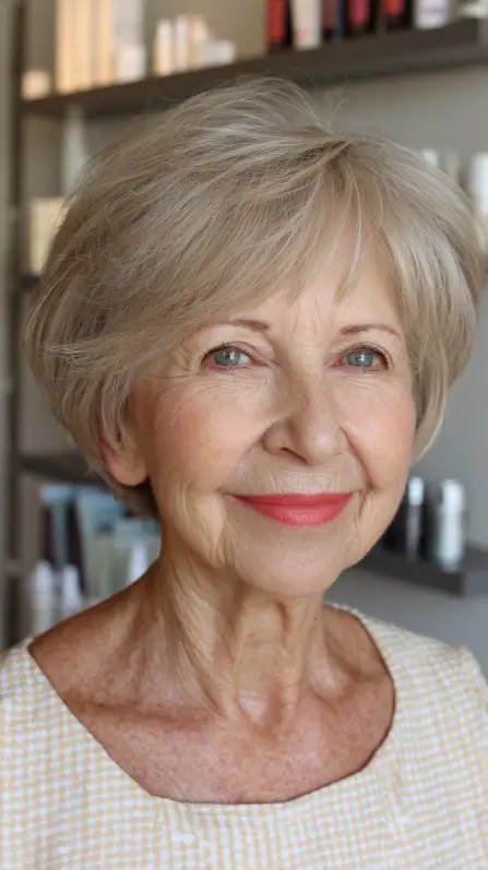 Softly Textured Short Bob with Gentle Layers