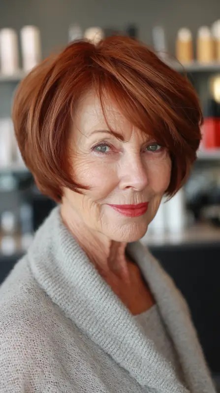 Stylish Layered Bob with Soft Face-Framing Highlights